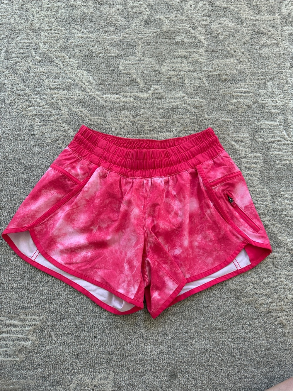 Lululemon Pink Tie-Dye Athletic Shorts